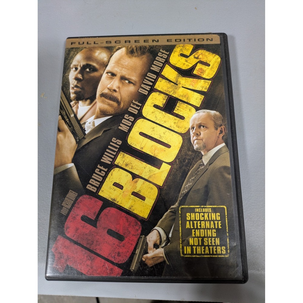 16 Blocks DVD Full Screen Edition Bruce Willis Mos Def Action Crime Thriller